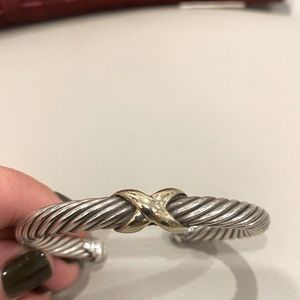 David Yurman X Bracelet with Gold